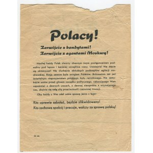 [ulotka niemiecka] POLACY! Zerwijcie z bandytami. Zerwijcie z agentami Moskwy!