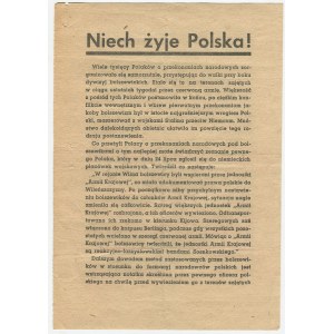 [ulotka niemiecka] Niech żyje Polska!