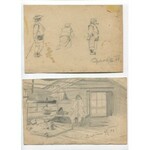 [Hutsul region] DACZYŃSKI Stanislaw - Seven sketches in pencil