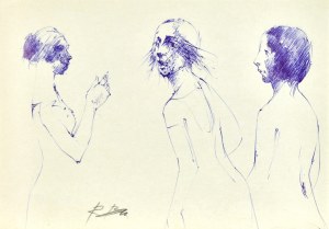 Roman BANASZEWSKI (ur. 1932), Szkice kobiet w różnych ujęciach
