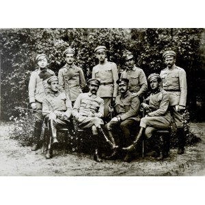 Józef PIŁSUDSKI (fotografia), Józef Piłsudski i ośmiu legionistów