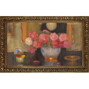 Alfons Karpiński (1875-1961), Róże w flakonie