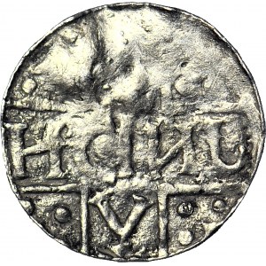 Deutschland, Bayern, Regensburg, Heinrich V. von Mosel, Denar 1018-1026, Slawische Nachahmung?