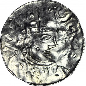 Německo, Esslingen, Jindřich II. 1002-1024, denár