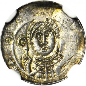 Władysław II Wygnaniec 1138-1146, Denar, książę i biskup, C-N, menniczy