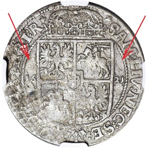 RR-, Zygmunt III Waza, Ort Bydgoszcz 1621, SIGI:III, bez ozdobników, R5