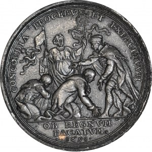 R-, August II Mocny, Medal 1698, Na pamiątkę zaprowadzenia pokoju na Litwie