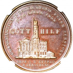 Śląsk, Medal 1858, zniszczenie ratusza w Ząbkowicach Śląskich, wyśmienity