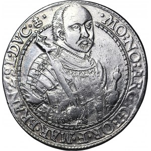 RRR-, Śląsk, Jerzy Fryderyk książę Opolski, DWUTALAR (podwójny talar) 1599, Karniów, R5