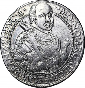RRR-, Śląsk, Jerzy Fryderyk książę Opolski, DWUTALAR (podwójny talar) 1599, Karniów, R5