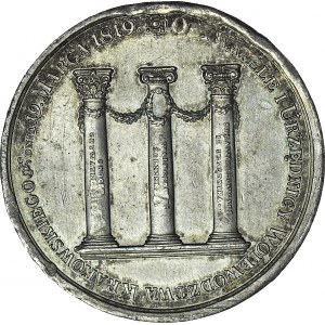 RR-, Medal, Królestwo Polskie 1819, 66 rocznica urodzin ks. Józefa Zajączka 1819