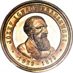 Medal 1879, Józef Ignacy Kraszewski, menniczy, CZERWONY RD