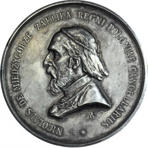 RRR-, Medal 1893, Mikołaj Zaklika z Międzygórza, kanclerz wielki koronny, SREBRO, nakład 15 sztuk
