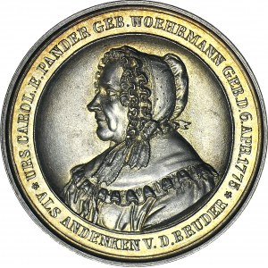 RR-, Ryga, Medal 1841r, 50. rocznica zaślubin Jana Pandera i Urszuli, SREBRO 40mm