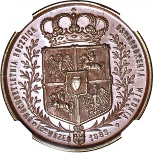 R-, Jan III Sobieski, medal 1883, 200-lecie Odsieczy Wiedeńskiej