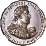 R-, Jan III Sobieski, medal 1883, 200-lecie Odsieczy Wiedeńskiej