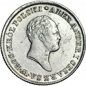 R-, Królestwo Polskie, Aleksander I, 1 złoty 1824 IB, rzadki