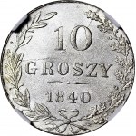 Królestwo Polskie, 10 groszy 1840, mennicze