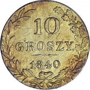 RR-, 10 Groszy 1840, KROPKA po GROSZY., na 236 notowań 0 szt. na WCN