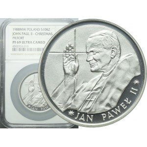 10000 złotych 1988, Jan Paweł II, Cienki Krzyż