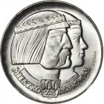 100 zł 1966, Mieszko i Dąbrówka, głowy, PRÓBA SREBRO
