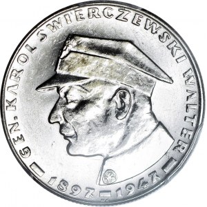 R-, 10 Złotych 1967 Świerczewski, DESTRUKT, ODWROTKA 160 stopni, rzadka