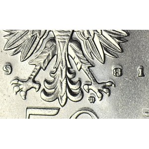 RR-, 50 złotych 1981, Sikorski, DESTRUKT - DOUBLE DIE