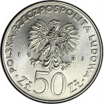 RR-, 50 złotych 1981, Sikorski, DESTRUKT - DOUBLE DIE