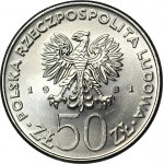 RR-, 50 złotych 1981, FAO, DESTRUKT - DOUBLE DIE