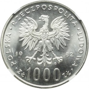 1000 złotych 1982, Jan Paweł II, stempel zwykły