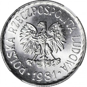 1 złoty 1981, mennicze