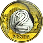 RR-, 2 złote 2007, DESTRUKT, końcówka blachy krążka wewnętrznego