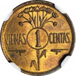 Litwa, 1 cent 1925, menniczy