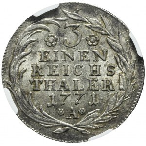 Niemcy, Prusy, Fryderyk II, 1/3 talara 1771, Berlin, bardzo ładne