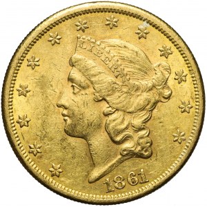 Stany Zjednoczone Ameryki (USA), 20 dolarów 1861, Liberty Head, Filadelfia, typ I