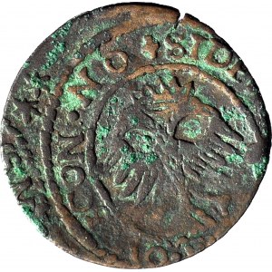 RR-, Hospodarstwo Wołoskie, Michał III Radu, Szeląg 1658, Suczawa, nieopisana odmiana z 8 wyżej