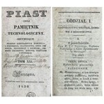 PIAST CZYLI PAMIĘTNIK TECHNOLOG. 1830 tom XXI