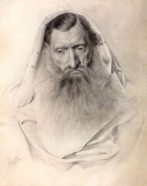 Piotr Stachiewicz (1858 Nowosiółki/Podole - 1938 Kraków), Portret Żyda, 1880 r.