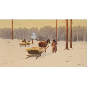 Kajetan Kosiński (1847 Łużany na Bukowinie - 1935 Lwów), Na skraju lasu