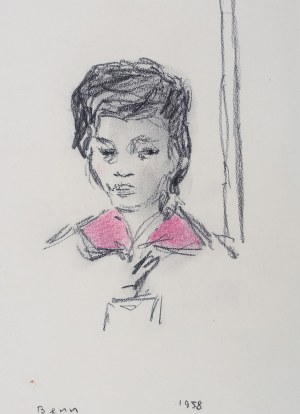 Bencion(Benn) Rabinowicz (1905 Białystok - 1989 Paryż), Portret kobiety, 1958 r.