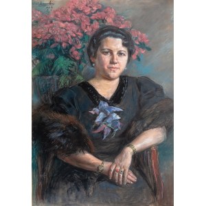 Wincenty Wodzinowski (1866 Igołomnia k. Miechowa - 1940 Kraków), Portret Heleny Mond, 1937 r.