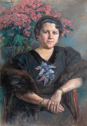 Wincenty Wodzinowski (1866 Igołomnia k. Miechowa - 1940 Kraków), Portret Heleny Mond, 1937 r.