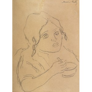 Emmanuel Katz (zw. Mané-Katz) (1894 Krzemieńczuk - 1962 Tel Awiw), Portret dziewczynki