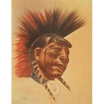 Bolesław Cybis (1895 Wilno - 1957 Trenton), Teka Folio One of American Indian Drawings, 1970