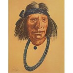 Bolesław Cybis (1895 Wilno - 1957 Trenton), Teka Folio One of American Indian Drawings, 1970