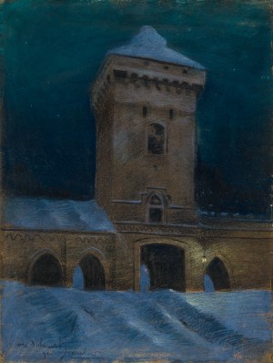 Dobrowolski Odo (1883-1917), Brama floriańska w nocy [nokturn krakowski]