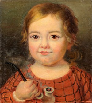 Gałęzowska Jadwiga (1876-1948), Dziewczynka z fajką, 1918