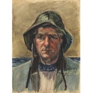 Srzednicki Konrad (1894-1993), Portret rybaka, przełom lat 40. 50.