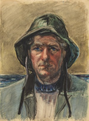 Srzednicki Konrad (1894-1993), Portret rybaka, przełom lat 40. 50.