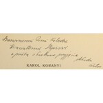 Karol Koranyi Bibliografia historyczno-prawna za lata 1926 – 1936 I Dedykacja od autora dla Stysia